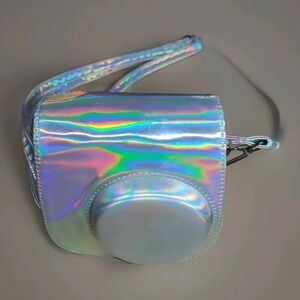 Instax Shiny Rainbow Chrome Camera Case / Holder With Strap